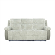 Jeya Manual Recliner Sofa- Wide Wale Light Gray Faux Fur- 83 Inch
