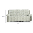 Jeya Manual Recliner Sofa- Wide Wale Light Gray Faux Fur- 83 Inch
