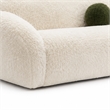 Dera Modern Sofa- Olive Green Pillow- Sand Beige Faux Fur- 84 Inch
