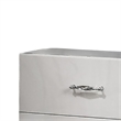 Soha Nightstand- 2 Drawers- Acrylic Chrome Handles- High Gloss White