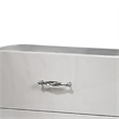 Soha Nightstand- 2 Drawers- Acrylic Chrome Handles- High Gloss White