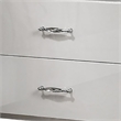 Soha Nightstand- 2 Drawers- Acrylic Chrome Handles- High Gloss White