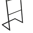 Freestanding Towel Quilt Rack- 4 Rungs- Built-in Base- Black Metal 39 Inch