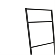 Freestanding Towel Quilt Rack- 4 Rungs- Built-in Base- Black Metal 39 Inch