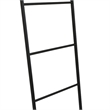 Freestanding Towel Quilt Rack- 4 Rungs- Built-in Base- Black Metal 39 Inch