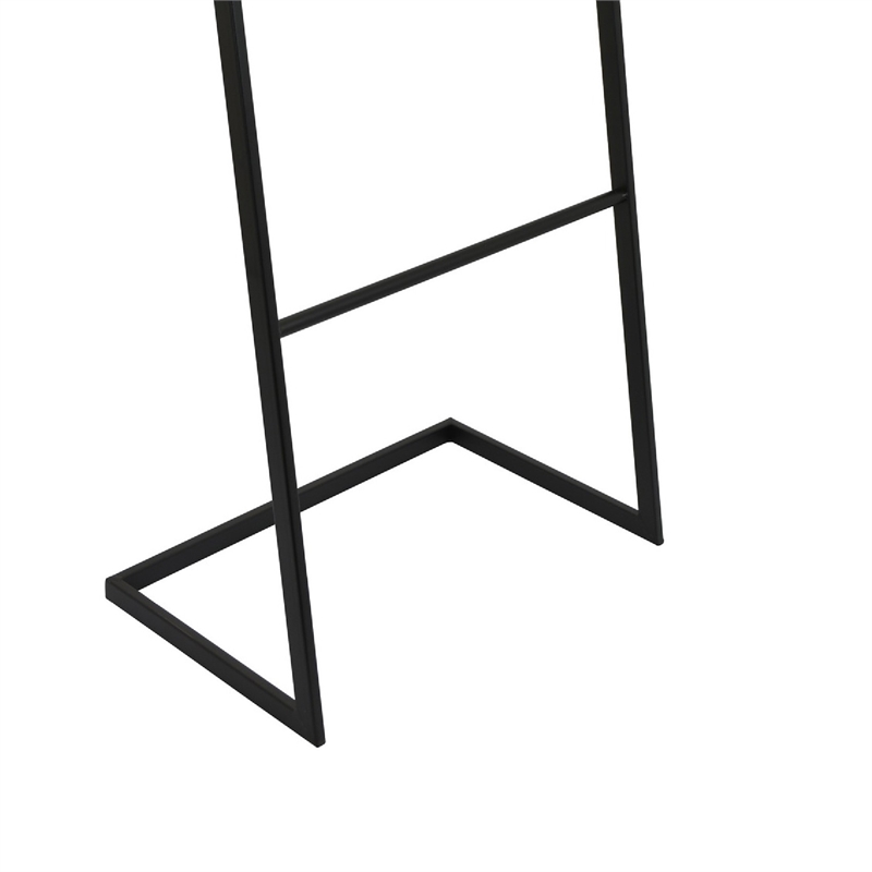 Freestanding Towel Quilt Rack- 4 Rungs- Built-in Base- Black Metal 39 Inch