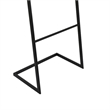 Freestanding Towel Quilt Rack- 4 Rungs- Built-in Base- Black Metal 39 Inch