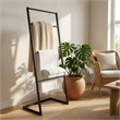 Freestanding Towel Quilt Rack- 4 Rungs- Built-in Base- Black Metal 39 Inch