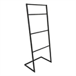 Freestanding Towel Quilt Rack- 4 Rungs- Built-in Base- Black Metal 39 Inch