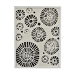 Wren Wall Art with Abstract Patterns- White Frame- Natural Fiber 32 Inch