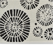 Wren Wall Art with Abstract Patterns- White Frame- Natural Fiber 32 Inch