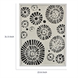Wren Wall Art with Abstract Patterns- White Frame- Natural Fiber 32 Inch