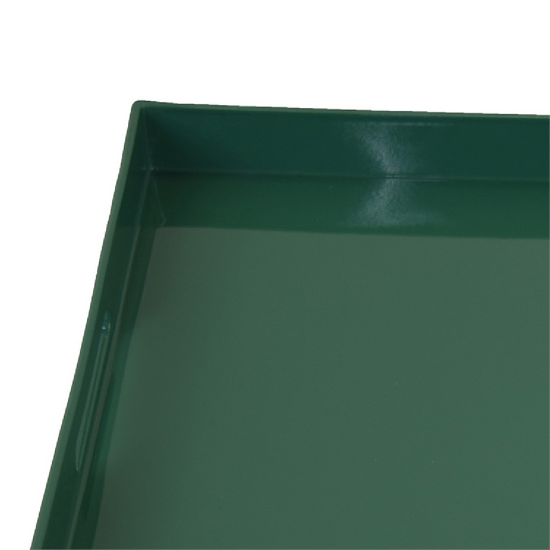 Diana Serving Tray with Integrated Handles- Green Polyurethane 19x14