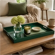 Diana Serving Tray with Integrated Handles- Green Polyurethane 19x14