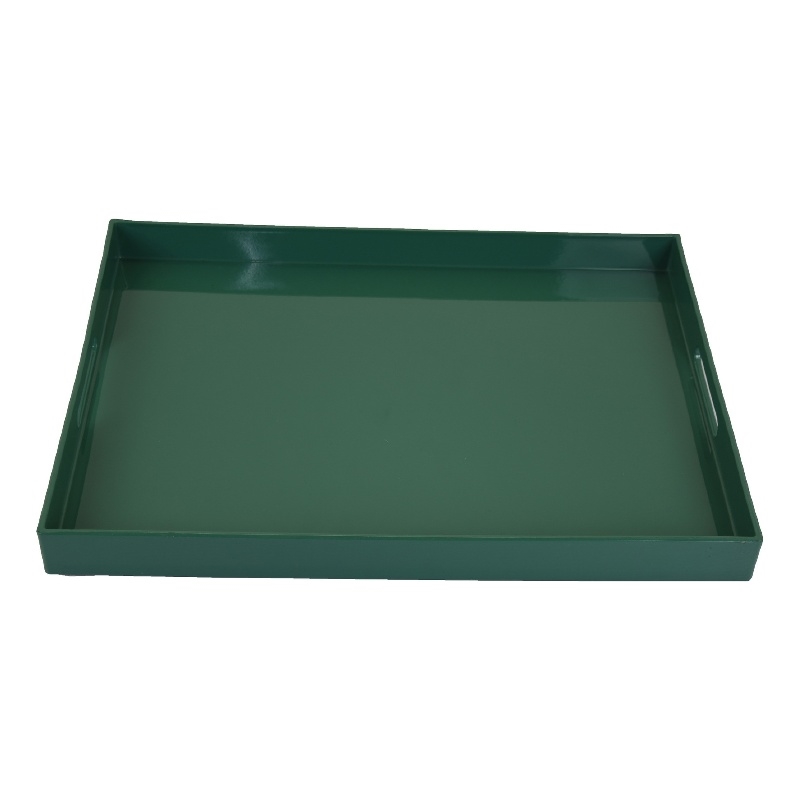 Diana Serving Tray with Integrated Handles- Green Polyurethane 19x14