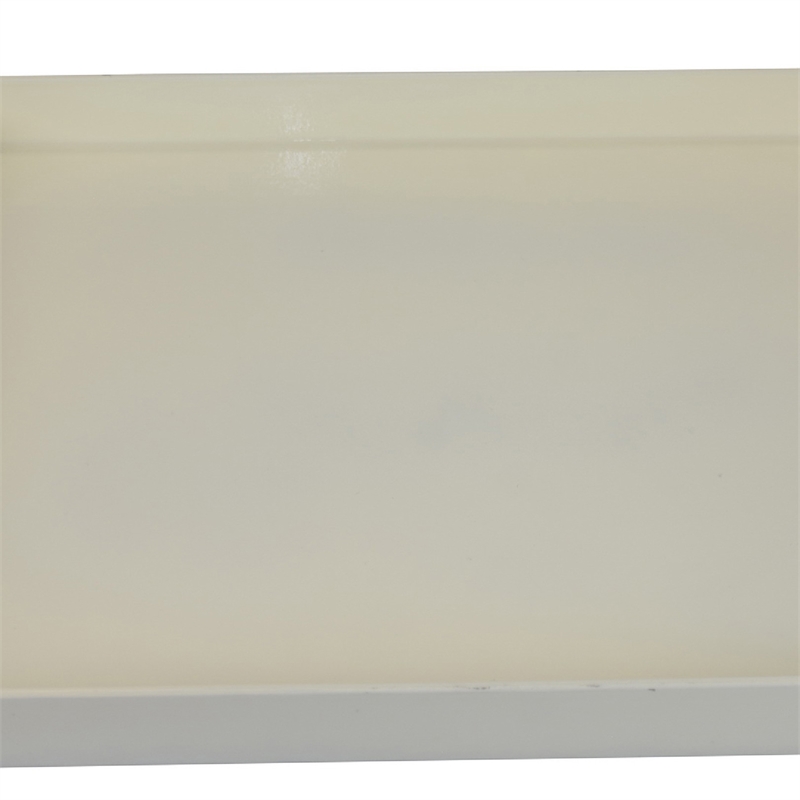 Diana Serving Tray with Integrated Handles- White Polyurethane 19x14