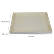 Diana Serving Tray with Integrated Handles- White Polyurethane 19x14