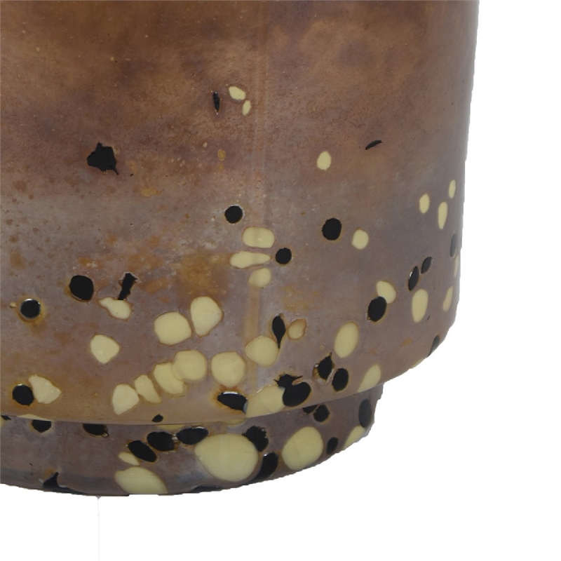 Sophie Vase with Frosted Gradient- Speckled Base- Multi-Tone Glass 9 Inch