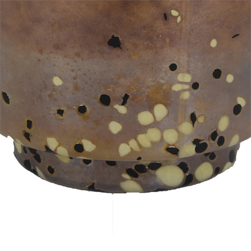 Sophie Vase with Frosted Gradient- Speckled Base- Multi-Tone Glass 9 Inch