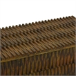 Suzie Decorative Storage Box with Textured Lid- Brown Ribbed Resin