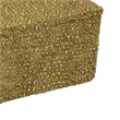 Suzie Decorative Box with Lid and Storage- Gold Textured Resin 12 Inch