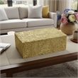 Suzie Decorative Box with Lid and Storage- Gold Textured Resin 12 Inch
