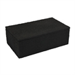 Suzie Decorative Box- Lid and Storage- Textured Black Resin 12 Inch