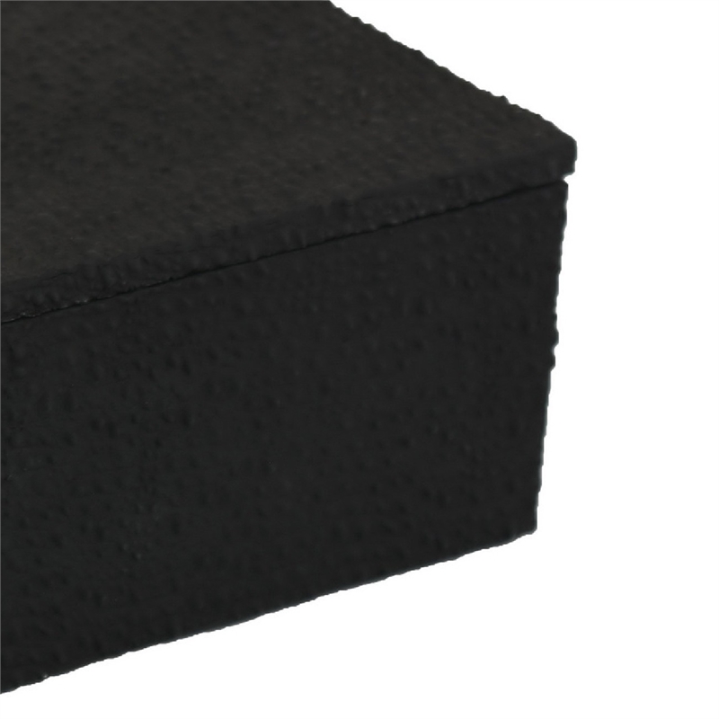 Suzie Decorative Box- Lid and Storage- Textured Black Resin 12 Inch