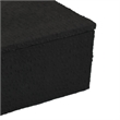 Suzie Decorative Box- Lid and Storage- Textured Black Resin 12 Inch