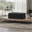 Suzie Decorative Box- Lid and Storage- Textured Black Resin 12 Inch