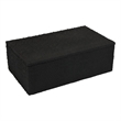 Suzie Decorative Box- Lid and Storage- Textured Black Resin 12 Inch