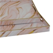 Hamza Rectangular Tray- Set of 2- Pink-Gold Marble Finish Polyurethane
