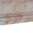 Hamza Rectangular Tray- Set of 2- Pink-Gold Marble Finish Polyurethane