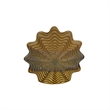 Modern Vase with Wavy Sculptural Design- Brown Textured Ceramic 12 Inch