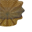 Modern Vase with Wavy Sculptural Design- Brown Textured Ceramic 12 Inch