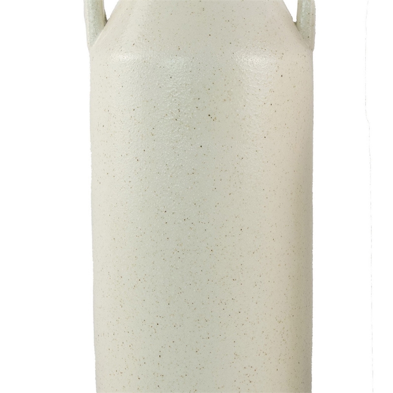 Decorative Flower Vase- Farmhouse Milk Jug Style- 17 Inch White Ceramic