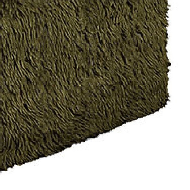Appi Modular Armless Chair- Compressed Foam Fill Olive Green Faux Fur