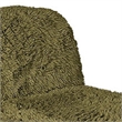 Appi Modular Armless Chair- Compressed Foam Fill Olive Green Faux Fur