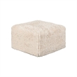 Appi Modular Square Ottoman- Compressed Foam- Sand Beige Faux Fur 27 Inch