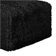 Appi Modular Square Ottoman- Compressed Foam- Black Faux Fur 27 Inch