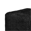 Appi Modular Square Ottoman- Compressed Foam- Black Faux Fur 27 Inch