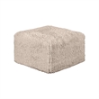 Appi Modular Square Ottoman- Compressed Foam- Taupe Brown Faux Fur 27 Inch