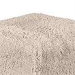 Appi Modular Square Ottoman- Compressed Foam- Taupe Brown Faux Fur 27 Inch