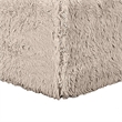 Appi Modular Square Ottoman- Compressed Foam- Taupe Brown Faux Fur 27 Inch