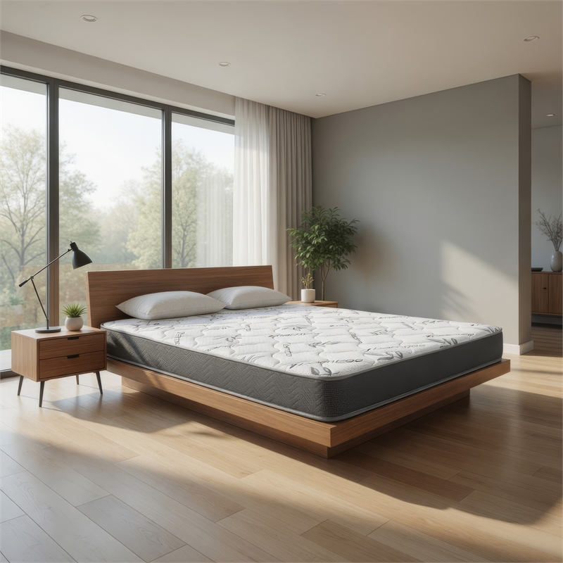 Nyon Full Mattress- Quilted Foam- Tight Top- White Bamboo Cover 7 Inch