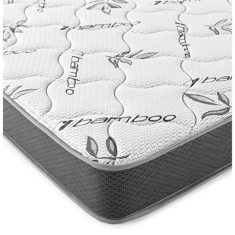 Nyon Queen Mattress- Quilted Foam- Tight Top- White Bamboo Cover 7 Inch