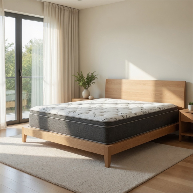 Somy Queen Mattress- Pillow Top- Memory Foam- White Bamboo Cover 13 Inch