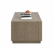 Dane Coffee Table- 48 Inch Cubic- Open Shelf- Natural Oak Gray Finish