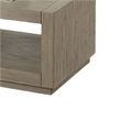 Dane Coffee Table- 48 Inch Cubic- Open Shelf- Natural Oak Gray Finish