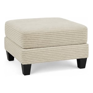 Mysi Storage Ottoman- Beige Wide Wale Corduroy Upholstery- 31 Inch